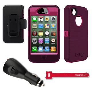 OtterBox Defender iPhone 4/4S Protective Case/ Car Charger/ Velcro Tie