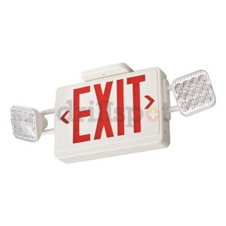 Lithonia ECR LED HO Exit Sign w/Emergency Lights, 3.8W, Red