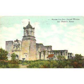 1909 Vintage Postcard Mission San Jose, Second Mission, San Antonio