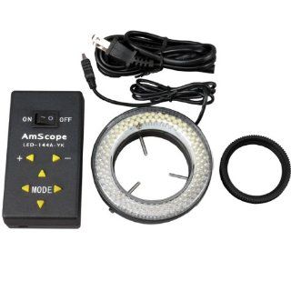AmScope 144 LED Lighting Direction Adjustable Microscope Ring Light
