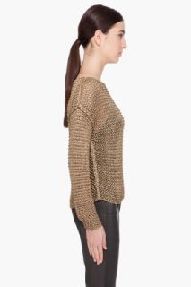 Barbara Bui Gold Tone Knit Sweater for women