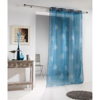 Voilage oeillets en 240 cm BYZANCE bleu   Achat / Vente RIDEAU