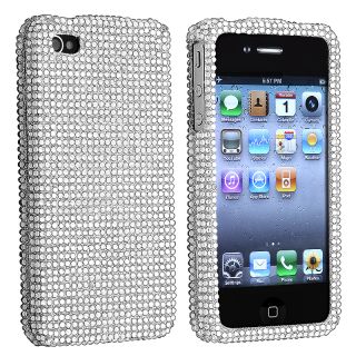 BasAcc Silver Diamond Snap on Case for Apple iPhone 4/ 4S
