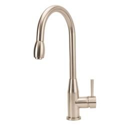 Modern High Arc Pull Down Brushed Nickel Faucet