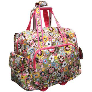 Olympia Luggage Pink Tulip Rolling Fashion Carry on Tote Bag Today: $