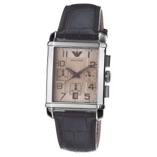 Emporio Armani Mens Classic Brown Dial Quartz Chronograph Watch