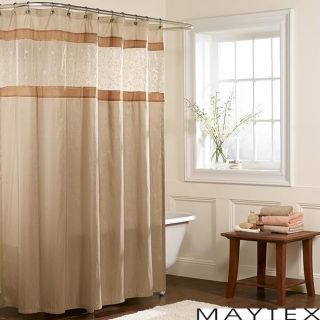 Maytex Embroidered Panel Fabric Shower Curtain Today $26.59 4.5 (32