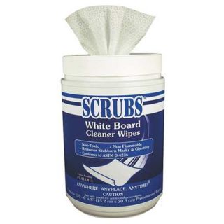 Scrubs 90891 Dry Erase Board Cleaner Wipes, 6 x 8"