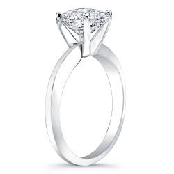 14k Gold 1 1/2ct TDW Clarity Enhanced Certified Diamond Solitaire Ring
