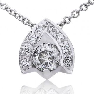 14k Gold 3/8ct TDW Diamond Wishbone Necklace (H I, SI)
