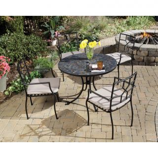 Stone Harbor 5 piece Slate Dining Set with Cambria Arm Chairs Compare