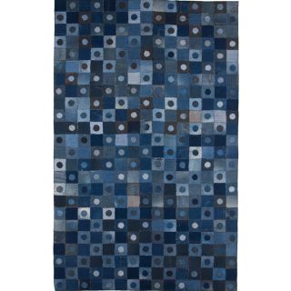 Hand knotted Abstract Denim Blue Wool Rug (5 x 8) Was $219.99 Sale