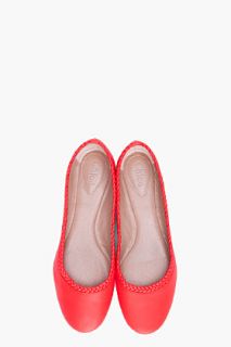 Chloe Coral Braided Ballet Flats for women