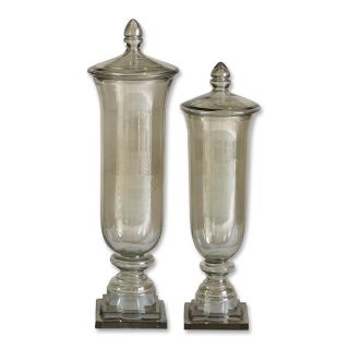 Gilli Pale Green Glass Decorative Containers (Set of 2) Today: $217.80