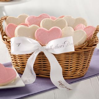Mrs. Fields We Love You Mom Heart shaped Cookie Basket Today $38.19