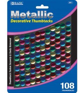 Color Decorative Thumb Tack (108/Pack), Case Pack 144
