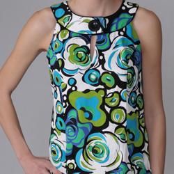 Sangria Brand Floral Print Sleeveless Dress