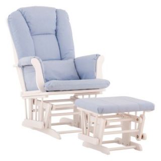 Storkcraft Tuscany Glider and Ottoman with Free Lower Lumbar Pillow